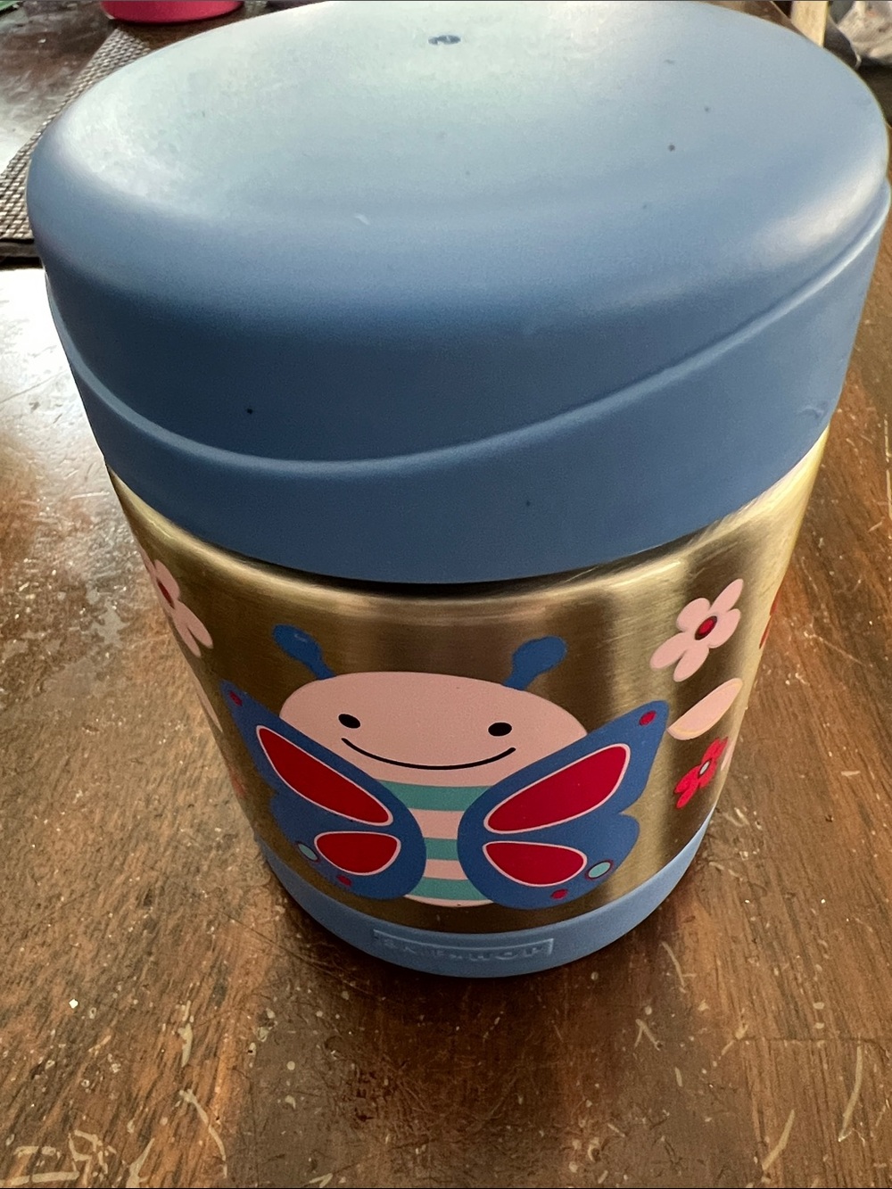 Skip Hop Stainless Food Jar with Blue Lid